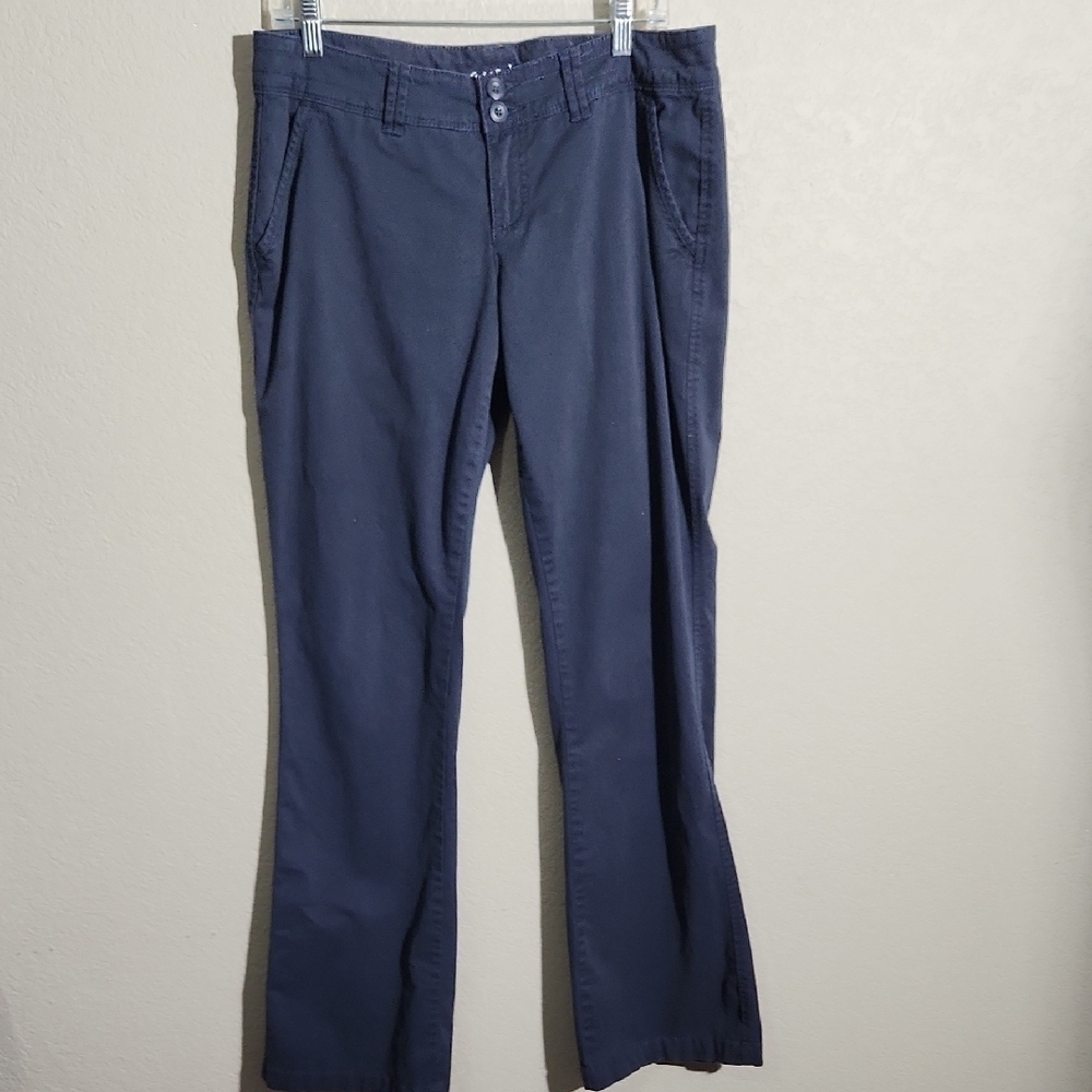 Maurices Pants Womens 9/10 Long Navy Blue Faded